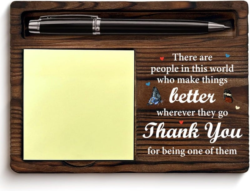 QODMGD Thank You Appreciation Gifts for Women Coworkers Nurses Teacher Friends, Grateful Gifts There are People in This World Who Make Things Sticky Note Holder for Office Desk Decor - Image 1
